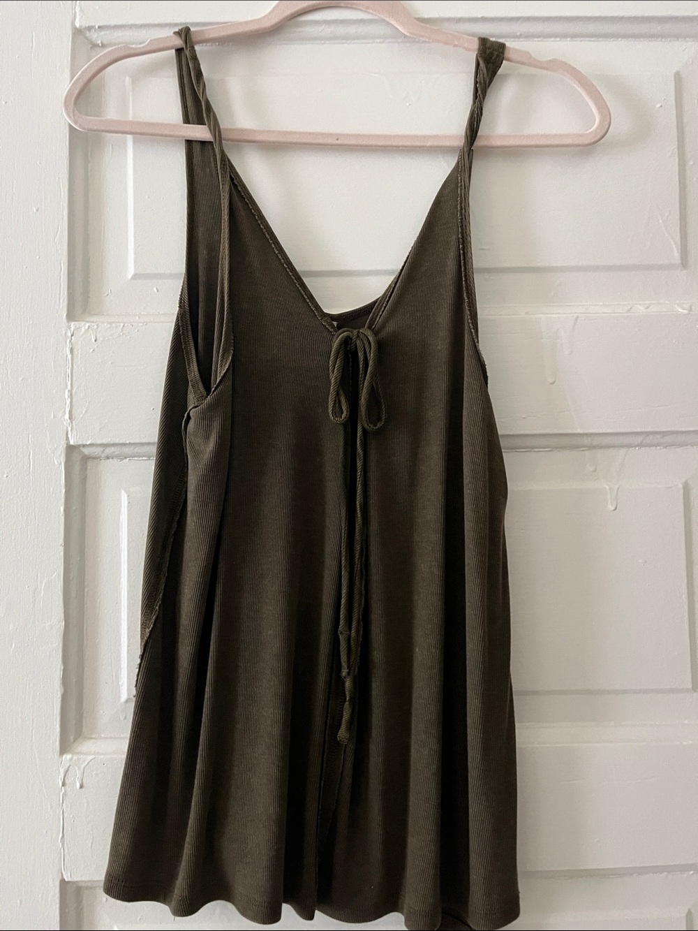 We The Free Olive Tie-Detail Swing Cami